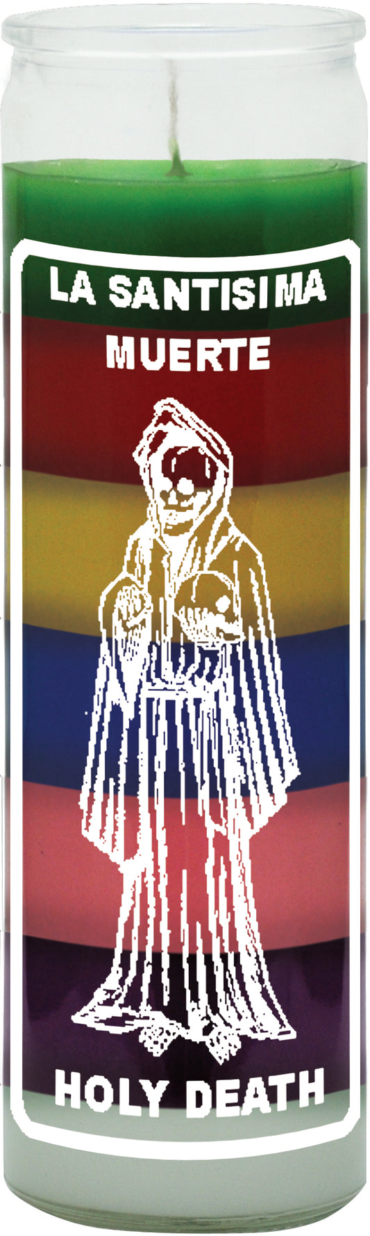 HOLY DEATH 7 COLOR-7 DAY SCREEN PRINTED CANDLE