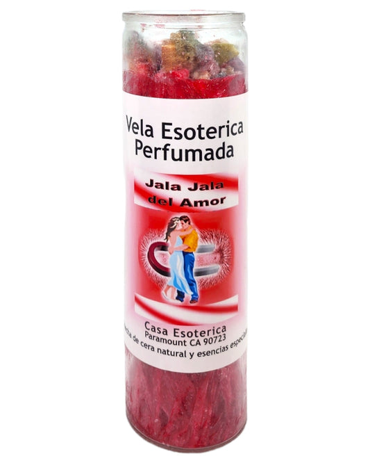 ATTRACT ATTRACT FOR LOVE-PALM WAX SPIRITUAL INTENTION SPELL CANDLE-[RED] | VELA CASA ESOTERICA PERFUMADA- (JALA JALA DEL AMOR)