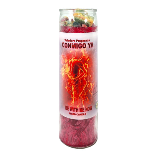 BE WITH ME NOW-PALM WAX SPIRITUAL INTENTION SPELL CANDLE-[RED] | VELA CASA ESOTERICA PERFUMADA- (CONMINGO YA)