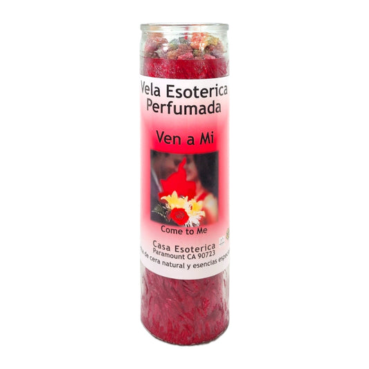 COME TO ME-PALM WAX SPIRITUAL INTENTION SPELL CANDLE-[RED] | VELA CASA ESOTERICA PERFUMADA- (VEN A MI)