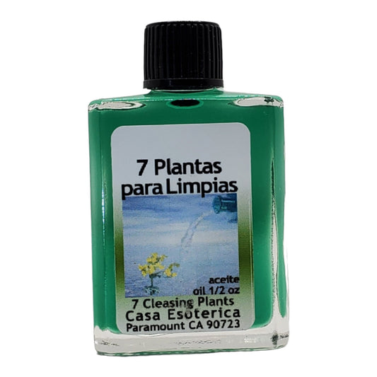 7 Cleansing Plants Oil (7 palntas para Limpias Aceite) - Purification Spell - Remove Negative Energy & Blockages-0.5 FL OZ