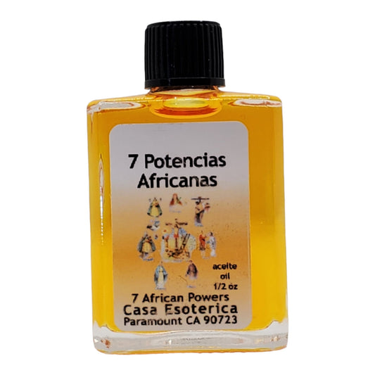 7 African Power Oil (7 Potencias Africanas Aceite)  - Protection & Strength - Draw Positive Energy & Success-0.5 FL OZ