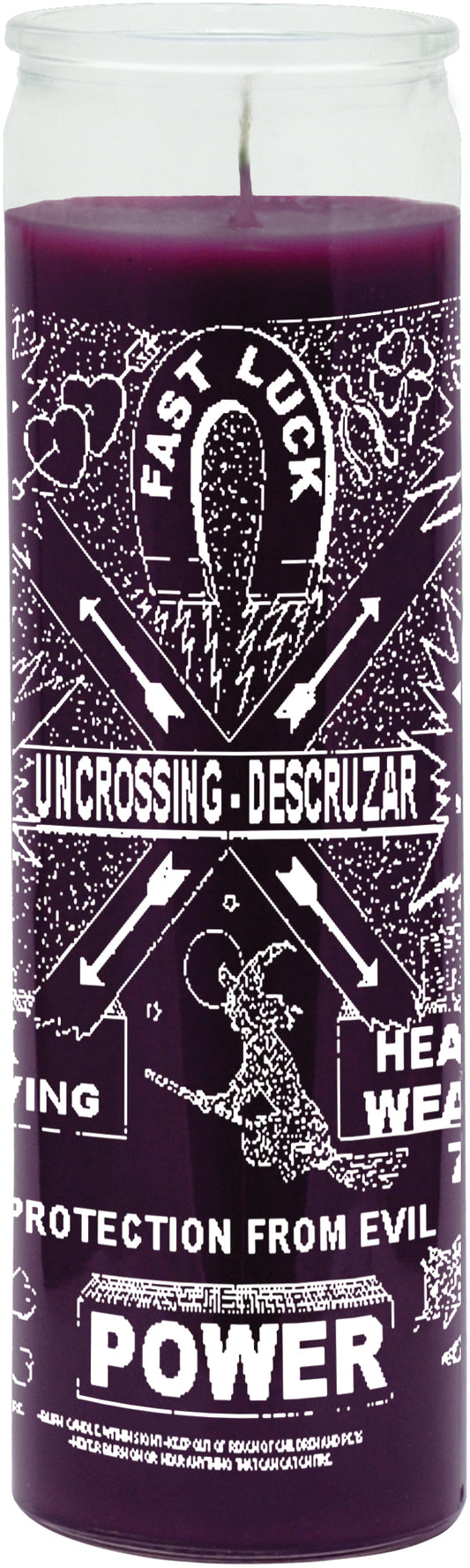 UNCROSSING PURPLE-7 DAY SCREEN PRINTED CANDLE