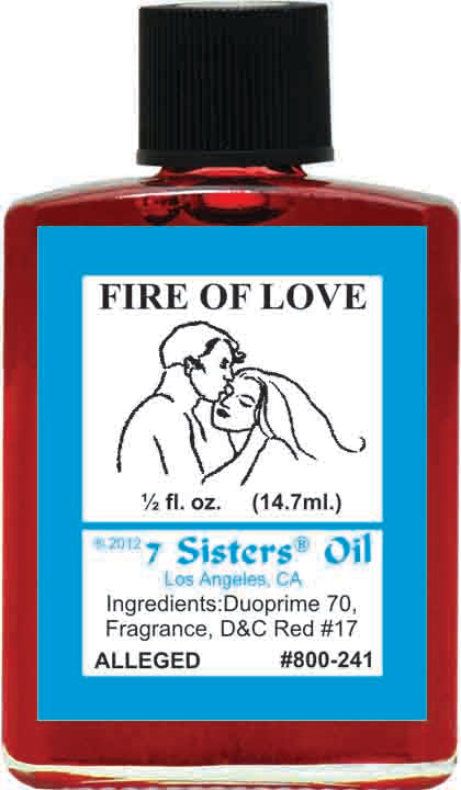 FIRE OF LOVE-SPIRITUAL MAGICK 7SISTER'S OIL