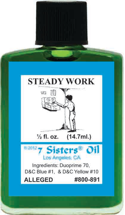 STEADY WORK-SPIRITUAL MAGICK 7SISTER'S OIL