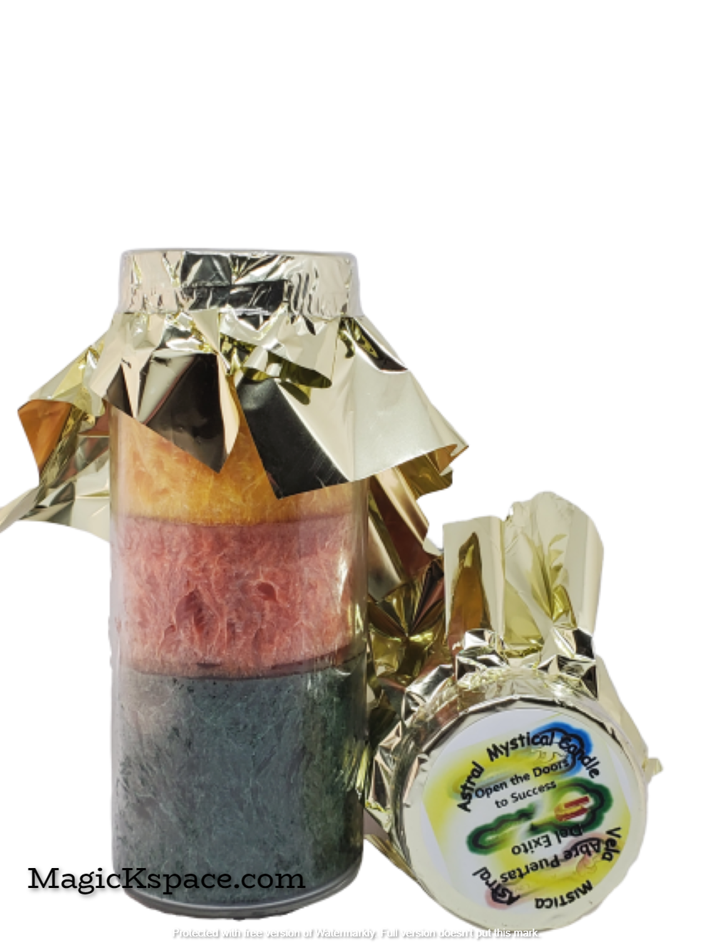 DOOR OPEN TO SUCCESS (ABRE PUERTAS DEL EXITO VERDE Y NARANJA)- Astral Candle