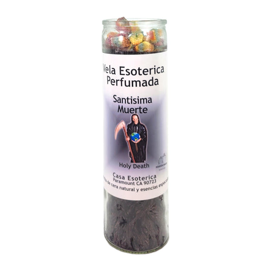 HOLY DEATH-Palm Wax Spiritual intention Spell Candle-[BLACK] | Vela Casa Esoterica Perfumada- (SANTA MUERTE) (Copy)