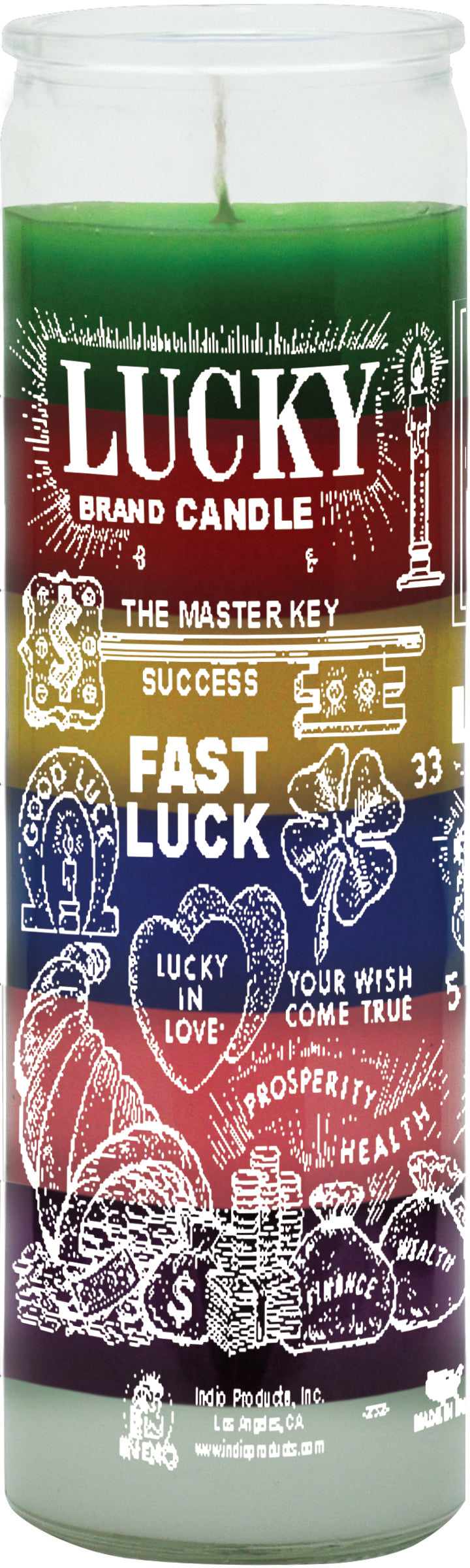 FAST LUCK 7 COLOR-7 Day Screen Printed Candle