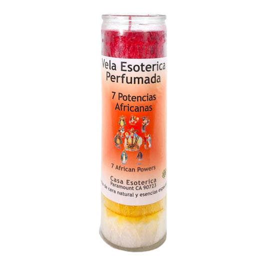 7 AFRICAN POWER-Palm Wax Spiritual intention Spell Candle-[7 COLOR] | Vela Casa Esoterica Perfumada- (7 POTENCIAS AFRICANAS)