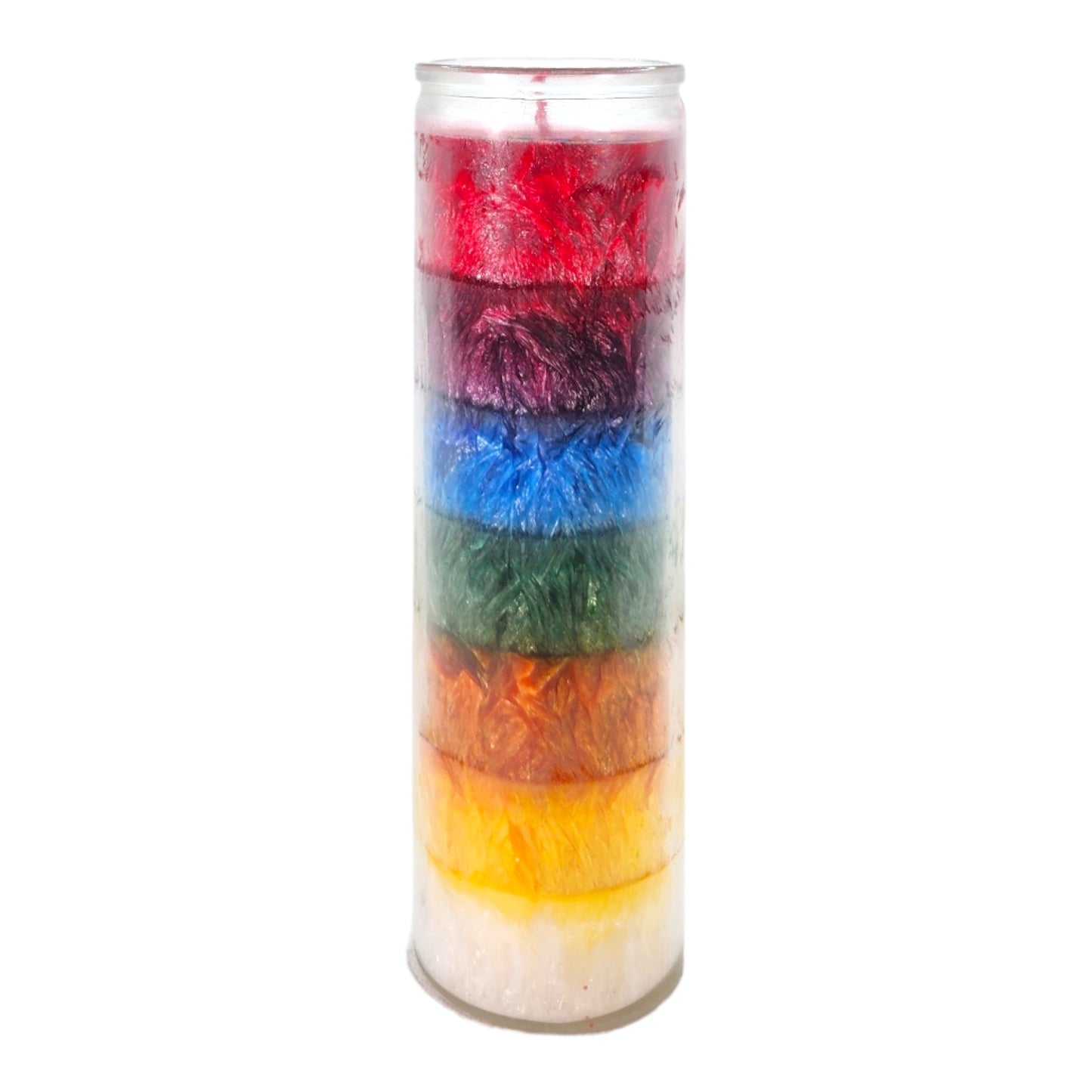 7 COLOR RAINBOW-PALM WAX CANDLE-[7 COLOR] | VELA ESOTERICA PERFUMADA - (RAINBOW ALL PURPOSE)