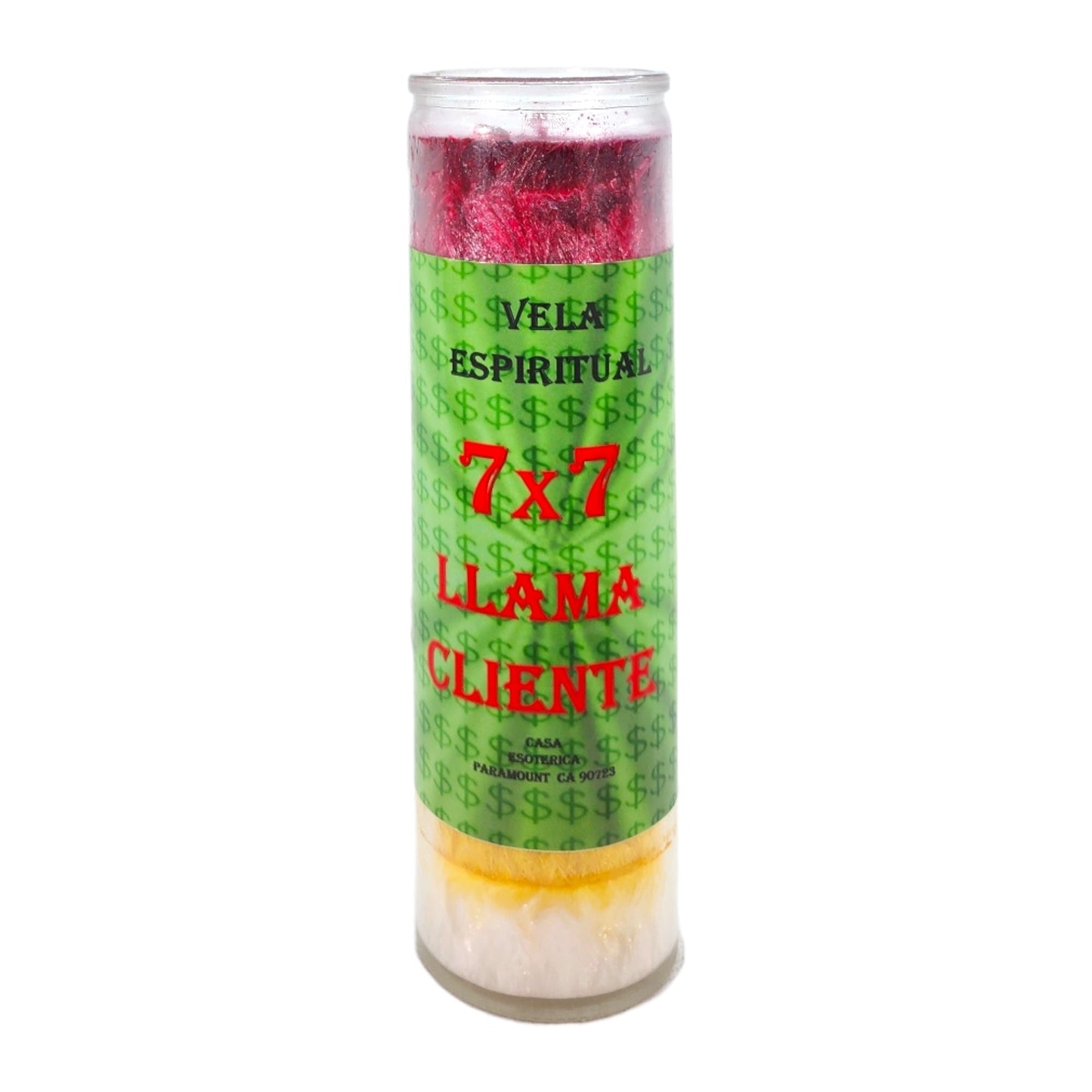 7x7 ATTRACT CUSTOMERS-Palm Wax Spiritual intention Spell Candle-[7 COLOR] | Vela Casa Esoterica Perfumada- (7x7 LLAMA CLIENTE)