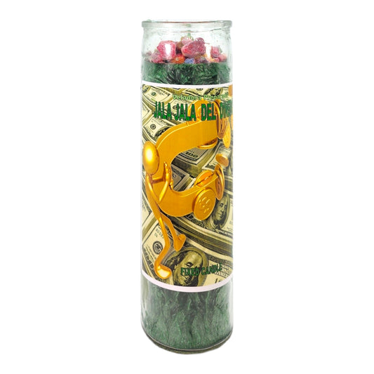 ATTRACT ATTRACT FOR MONEY-Palm Wax Spiritual intention Spell Candle-[GREEN] | Vela Casa Esoterica Perfumada- (JALA JALA DEL DINERO)