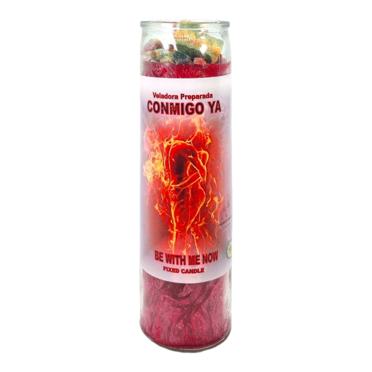 BE WITH ME NOW-Palm Wax Spiritual intention Spell Candle-[RED] | Vela Casa Esoterica Perfumada- (CONMINGO YA)