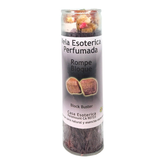 BLOCKBUSTER BLACK-Palm Wax Spiritual intention Spell Candle-[BLACK] | Vela Casa Esoterica Perfumada- (ROMPE BLOQUE)