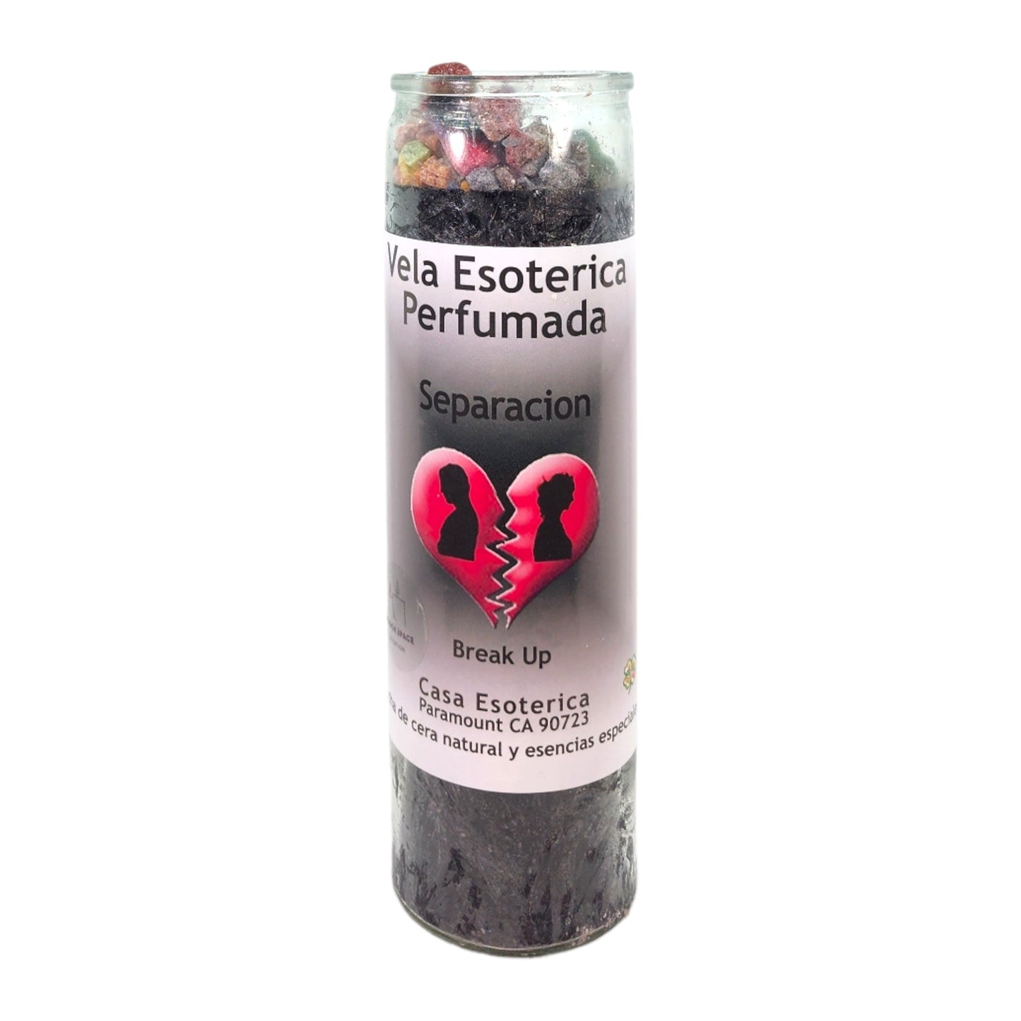 BREAK UP-Palm Wax Spiritual intention Spell Candle-[BLACK] | Vela Casa Esoterica Perfumada- (SEPARACION)