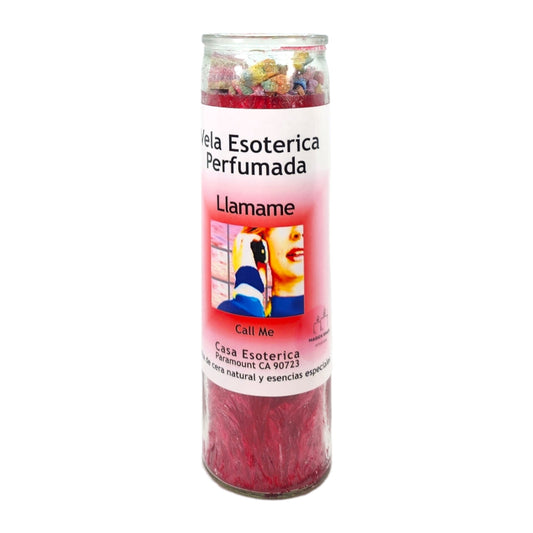 CALL ME-Palm Wax Spiritual intention Spell Candle-[PINK] | Vela Casa Esoterica Perfumada- (LLAMAME)