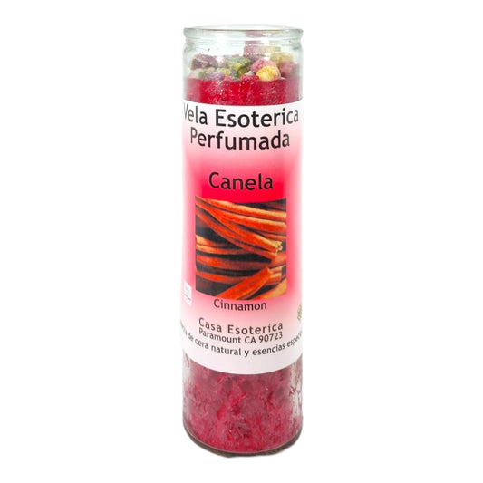 CINNAMON-Palm Wax Spiritual intention Spell Candle-[RED] | Vela Casa Esoterica Perfumada- (CINNAMON)