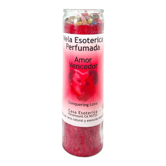 CONQUERING LOVE-Palm Wax Spiritual intention Spell Candle-[RED] | Vela Casa Esoterica Perfumada- (AMOR VENCEDOR)