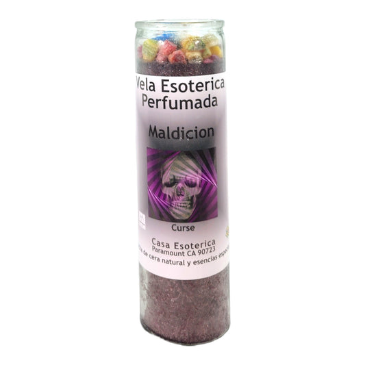 CURSE-Palm Wax Spiritual intention Spell Candle-[BLACK] | Vela Casa Esoterica Perfumada- (MALDICION)