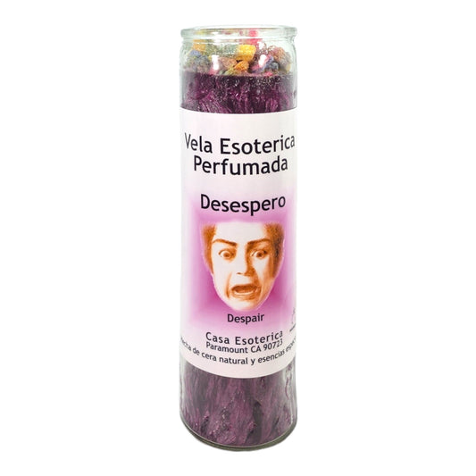 DESPAIR-Palm Wax Spiritual intention Spell Candle-[PURPLE] | Vela Casa Esoterica Perfumada- (DESESPERO)