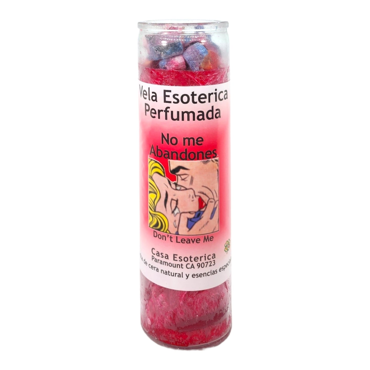 DON'T LEAVE ME-Palm Wax Spiritual intention Spell Candle-[RED] | Vela Casa Esoterica Perfumada- (NO ME ABANDONES)