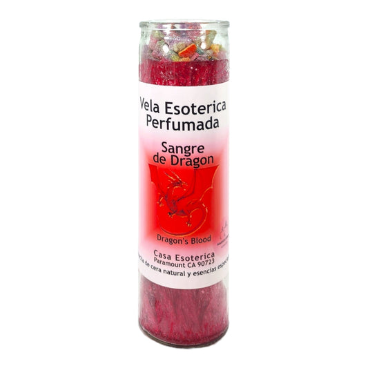 DRAGON BLOOD-Palm Wax Spiritual intention Spell Candle-[RED] | Vela Casa Esoterica Perfumada- (SANGRE DE DRAGON)