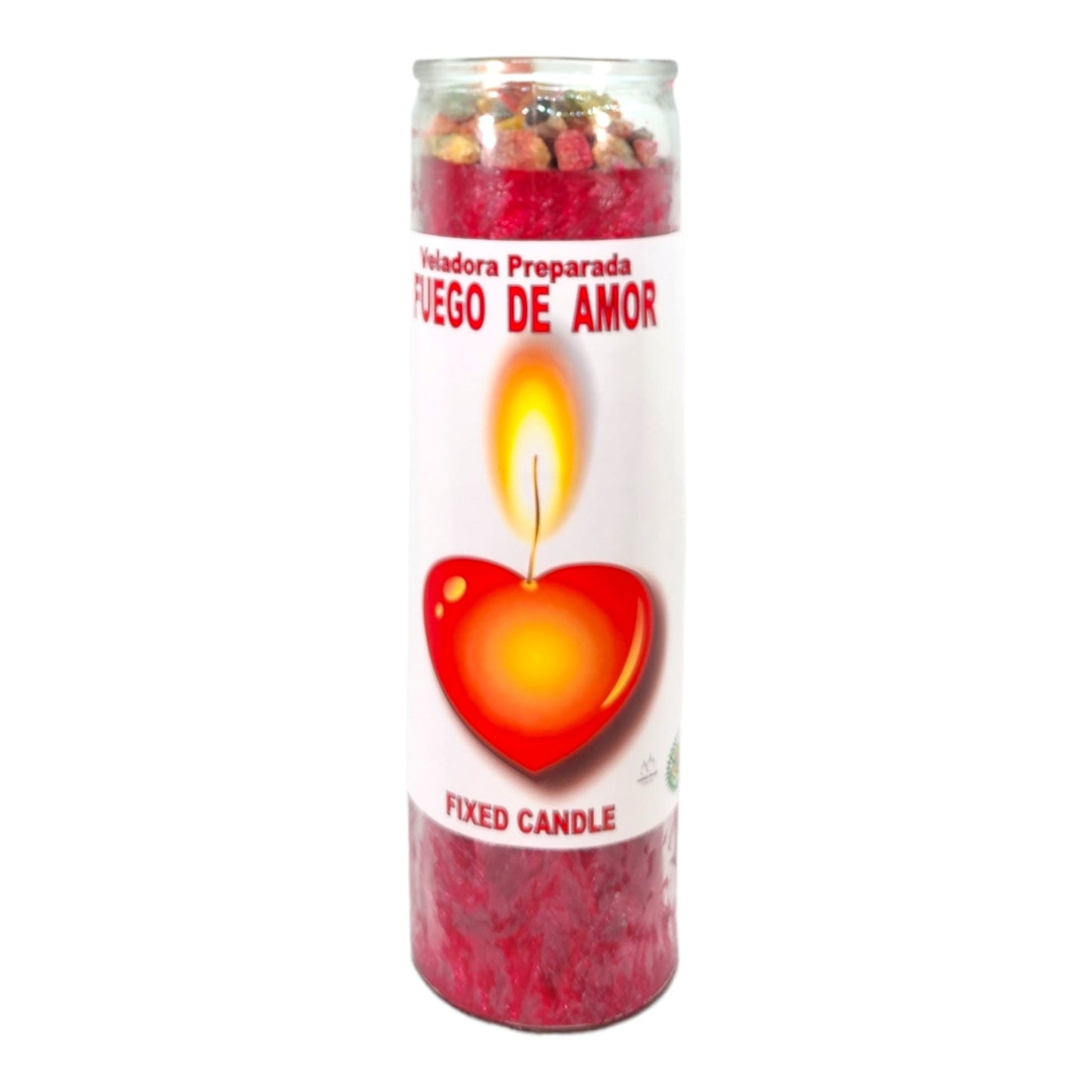 FIRE OF LOVE-Palm Wax Spiritual intention Spell Candle-[RED] | Vela Casa Esoterica Perfumada- (FUEGO DE AMOR)