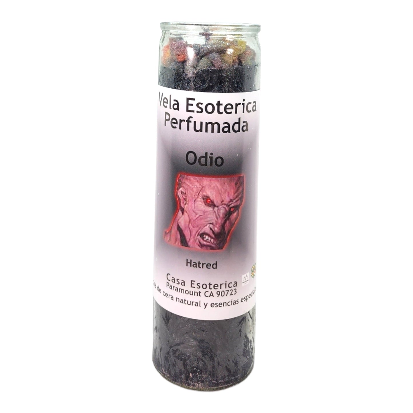 HATE/HARTED-Palm Wax Spiritual intention Spell Candle-[BLACK] | Vela Casa Esoterica Perfumada- (ODIO)