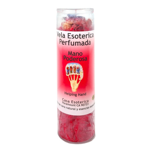 HELPING HAND-Palm Wax Spiritual intention Spell Candle-[RED] | Vela Casa Esoterica Perfumada- (MANO PODEROSA)