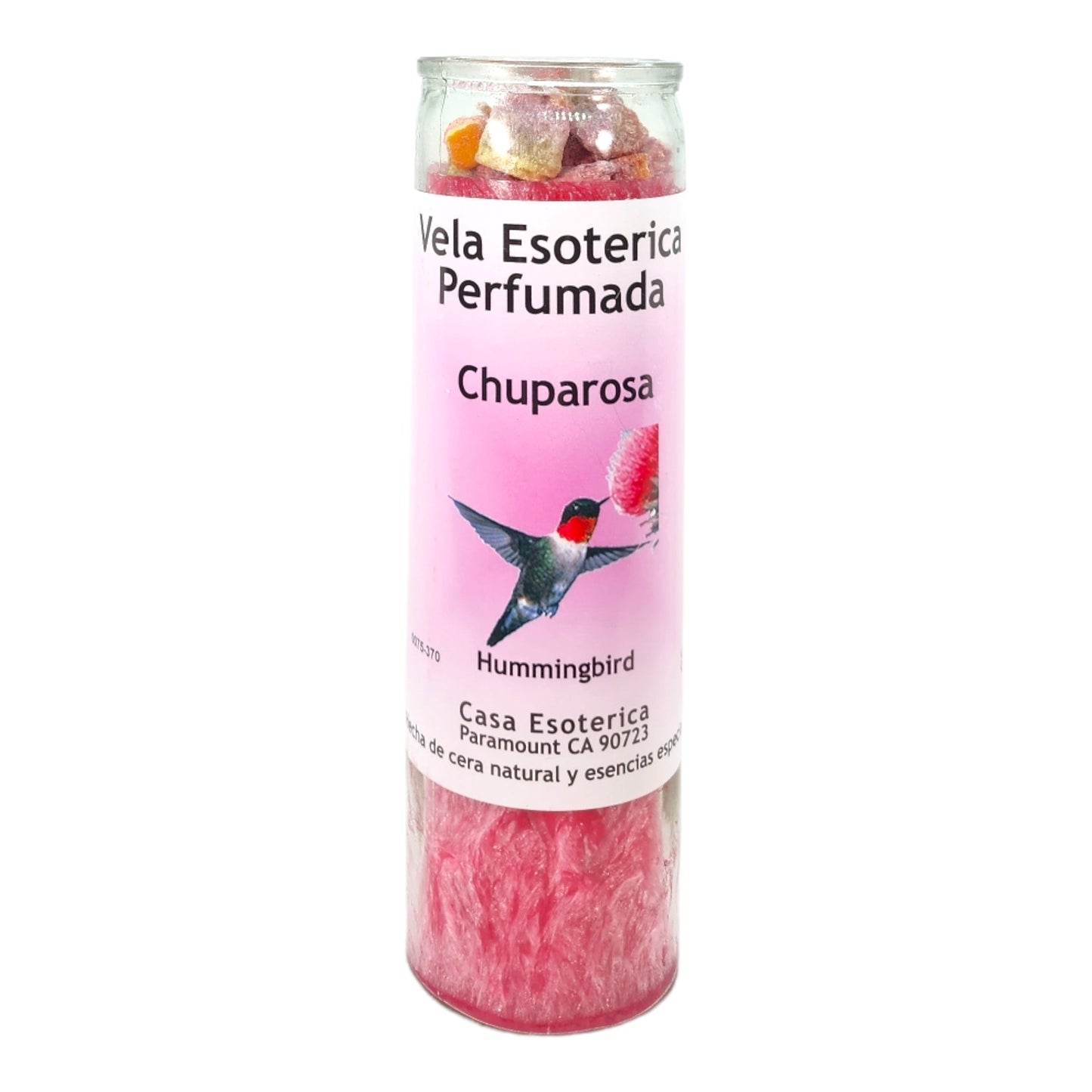 HUMMINGBIRD (CHUPARROSA)-Palm Wax Spiritual intention Spell Candle-[PINK] | Vela Casa Esoterica Perfumada- (CHUPARROSA)