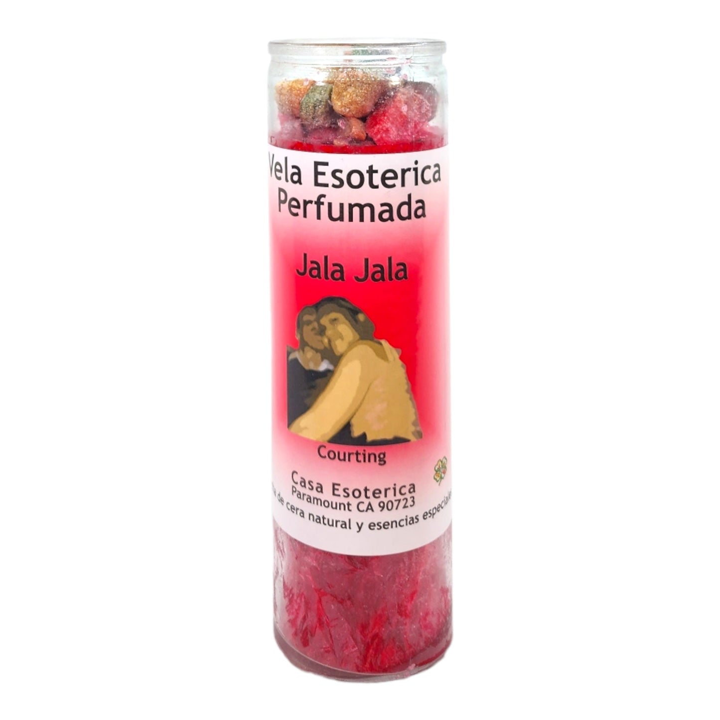 JALA JALA COURTING RED-Palm Wax Spiritual intention Spell Candle-[RED] | Vela Casa Esoterica Perfumada- (JALA JALA)