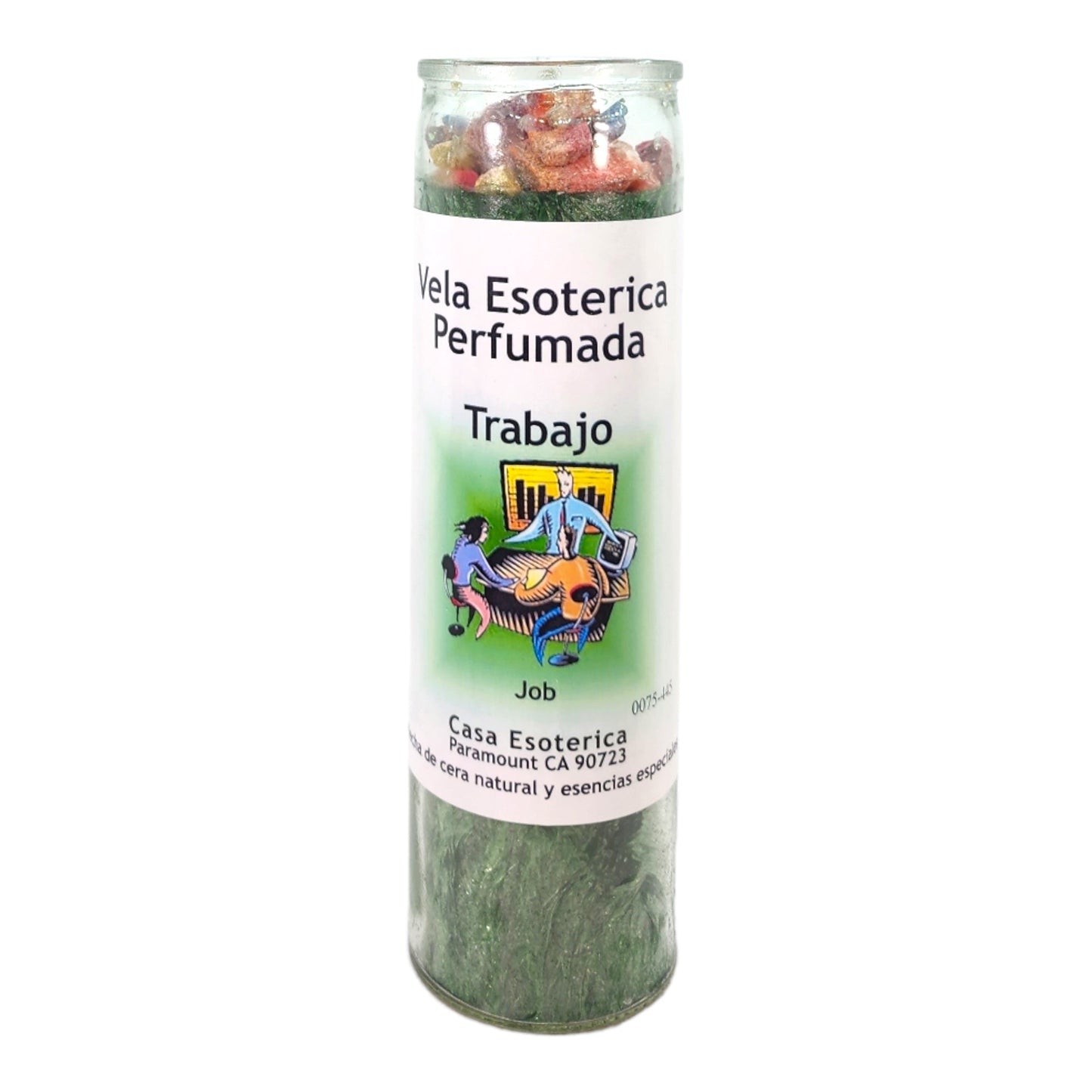 JOB-Palm Wax Spiritual intention Spell Candle-[GREEN] | Vela Casa Esoterica Perfumada- (TRABAJO)