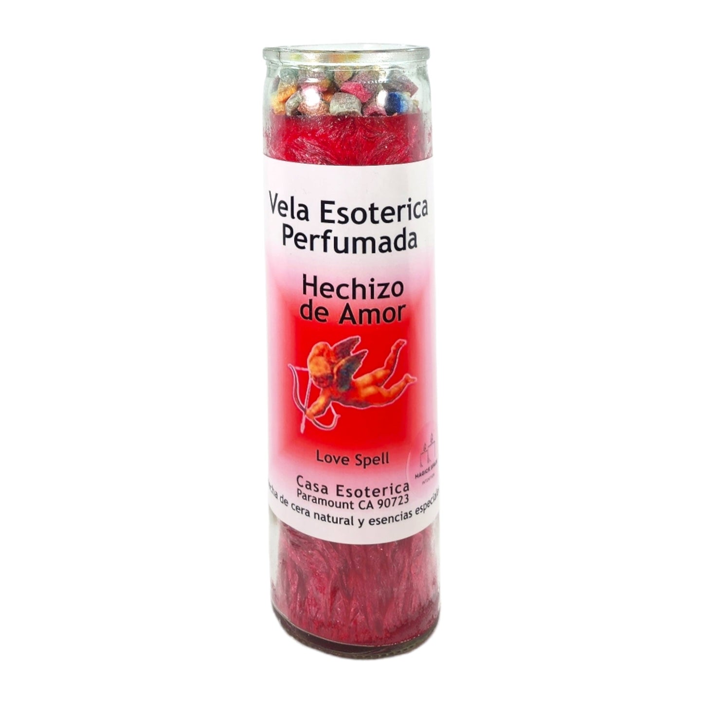 LOVE SPELL-Palm Wax Spiritual intention Spell Candle-[RED] | Vela Casa Esoterica Perfumada- (HECHIZO DE AMOR)