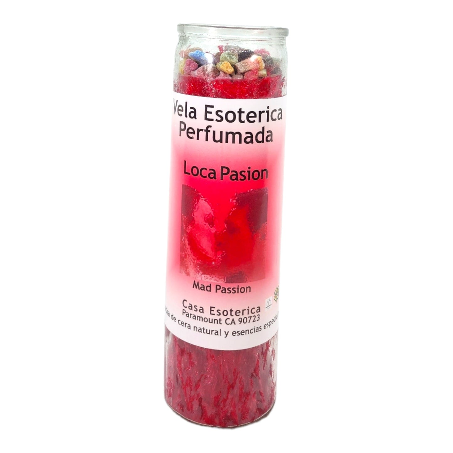 MAD PASSION-Palm Wax Spiritual intention Spell Candle-[RED] | Vela Casa Esoterica Perfumada- (LOCA PASION)