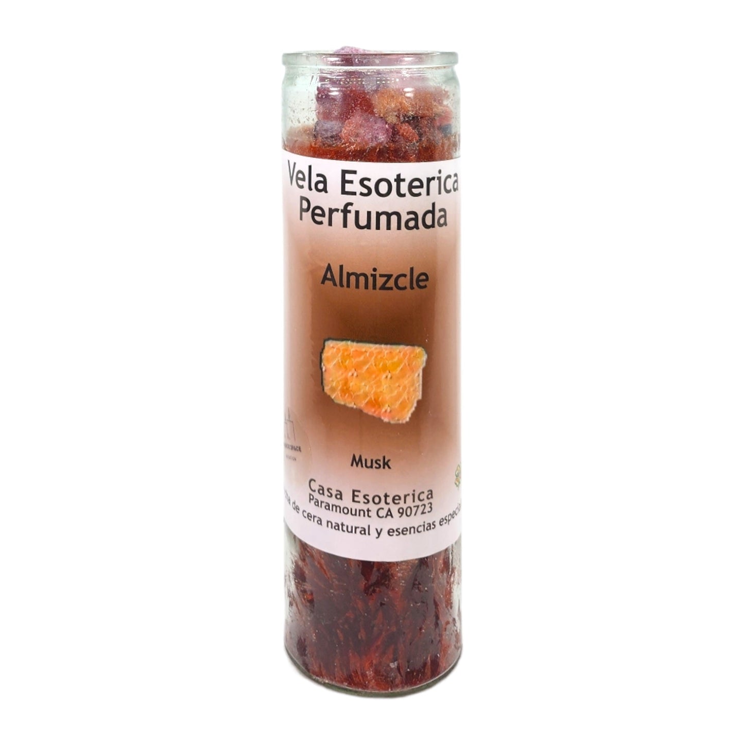 MUSK-Palm Wax Spiritual intention Spell Candle-[BROWN] | Vela Casa Esoterica Perfumada- (ALMIZCLE)