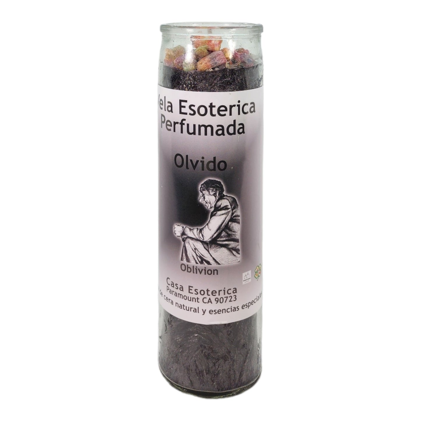 OBLIVION-Palm Wax Spiritual intention Spell Candle-[BLACK] | Vela Casa Esoterica Perfumada- (OLVIDO)