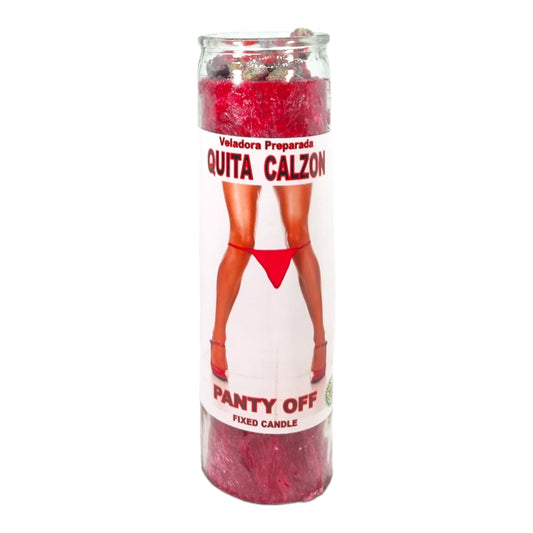 PANTY OFF-Palm Wax Spiritual intention Spell Candle-[RED] | Vela Casa Esoterica Perfumada- (QUITA CALZON)