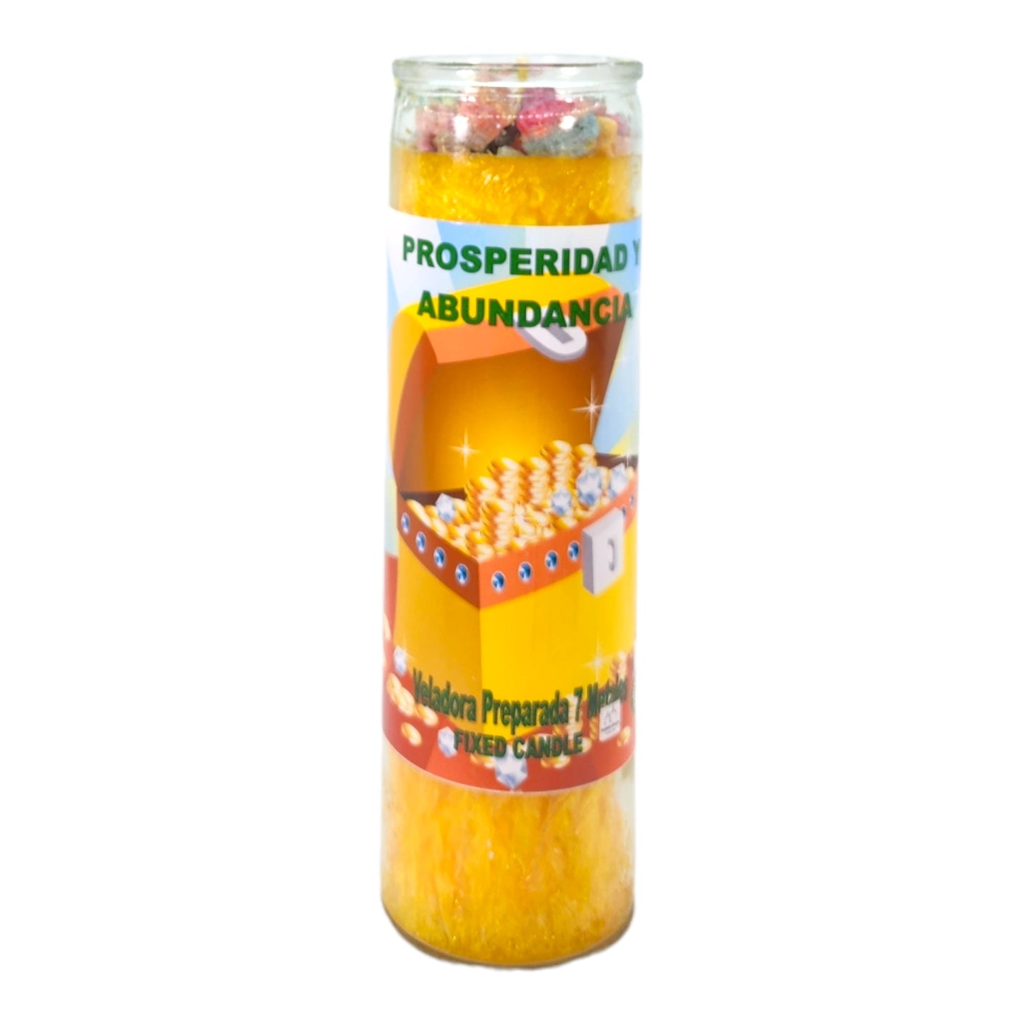 PROSPERITY AND ABUNDANCE-Palm Wax Spiritual intention Spell Candle-[YELLOW] | Vela Casa Esoterica Perfumada- (PROSPERIDAD Y ABUNDANCIA)