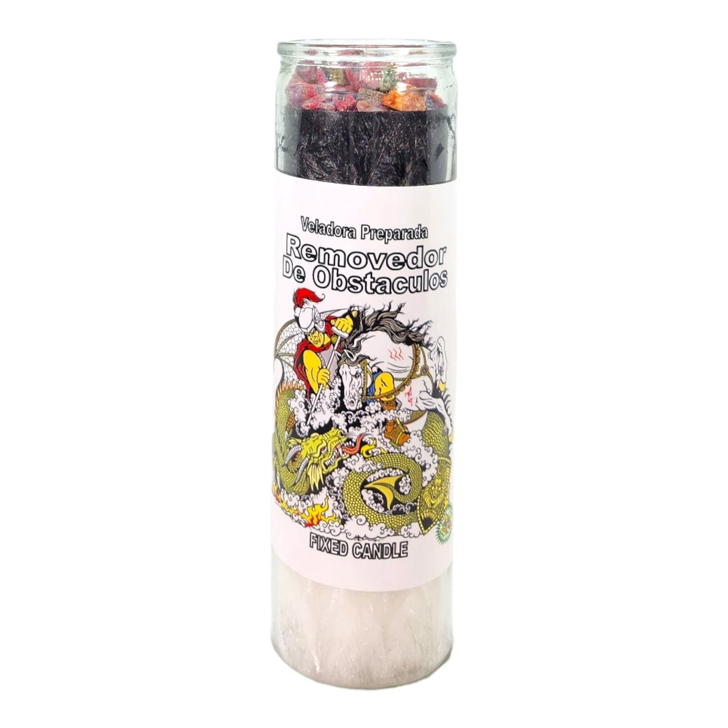 REMOVE OBSTACLES-Palm Wax Spiritual intention Spell Candle-[BLACK/WHITE] | Vela Casa Esoterica Perfumada- (REMOVEDOR DE OBSTACULOS)