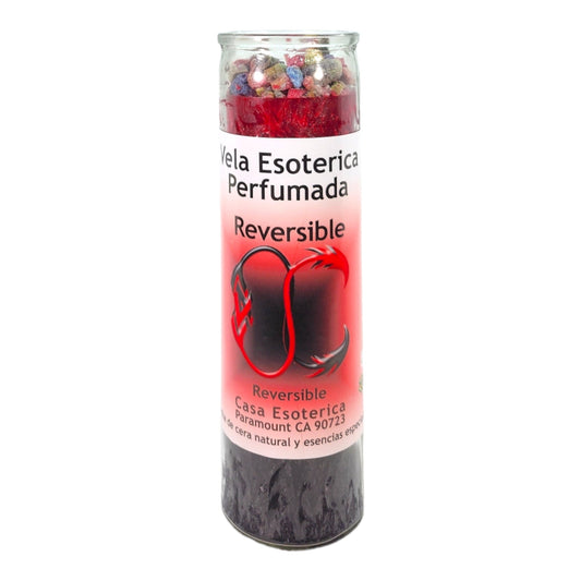 REVERSIBLE-Palm Wax Spiritual intention Spell Candle-[RED/BLACK] | Vela Casa Esoterica Perfumada- (REVERSIBLE)