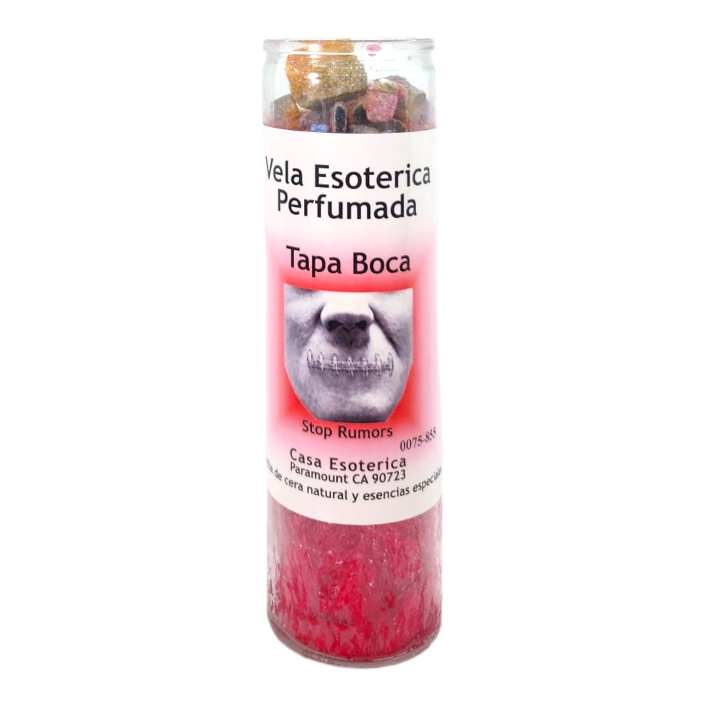 SHUT UP-Palm Wax Spiritual intention Spell Candle-[RED] | Vela Casa Esoterica Perfumada- (TAPA BOCA)