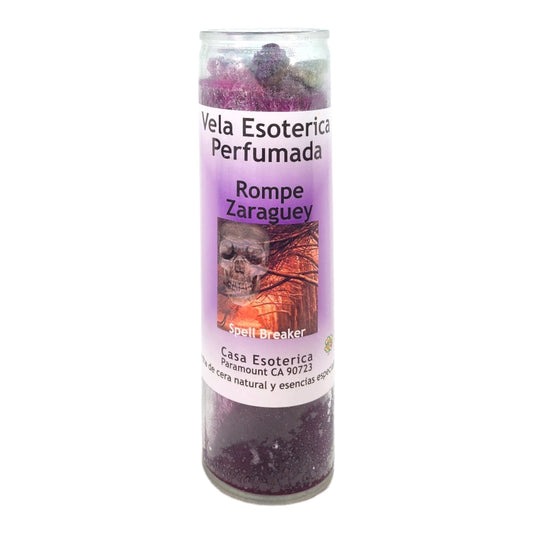 SPELL BREAKER-Palm Wax Spiritual intention Spell Candle-[PURPLE] | Vela Casa Esoterica Perfumada- (ROMPE ZARAGUEY)