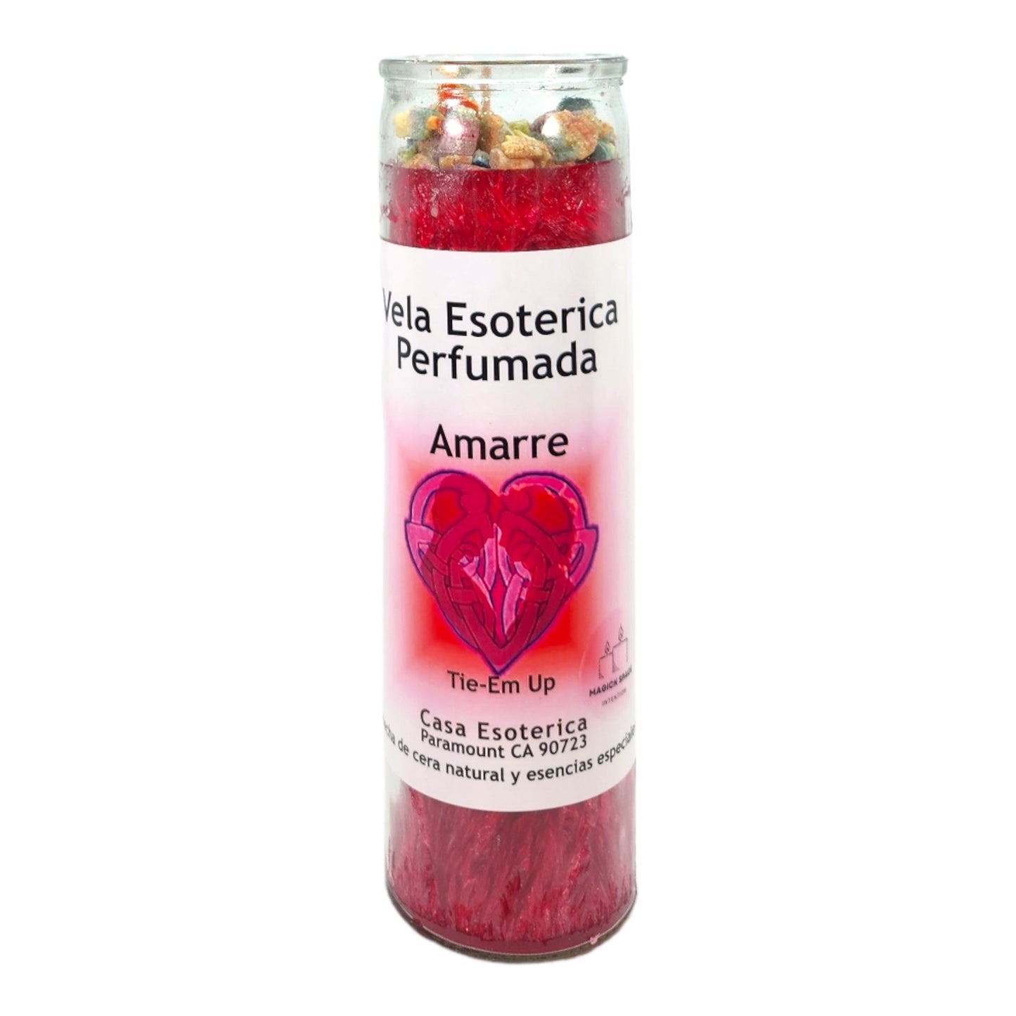 TIE-EM UP-Palm Wax Spiritual intention Spell Candle-[RED] | Vela Casa Esoterica Perfumada- (AMARRE)