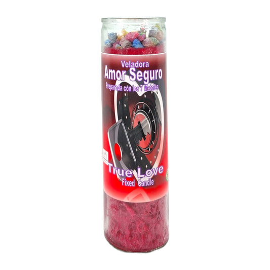 TRUE LOVE-Palm Wax Spiritual intention Spell Candle-[RED] | Vela Casa Esoterica Perfumada- (AMOR SEGURO)