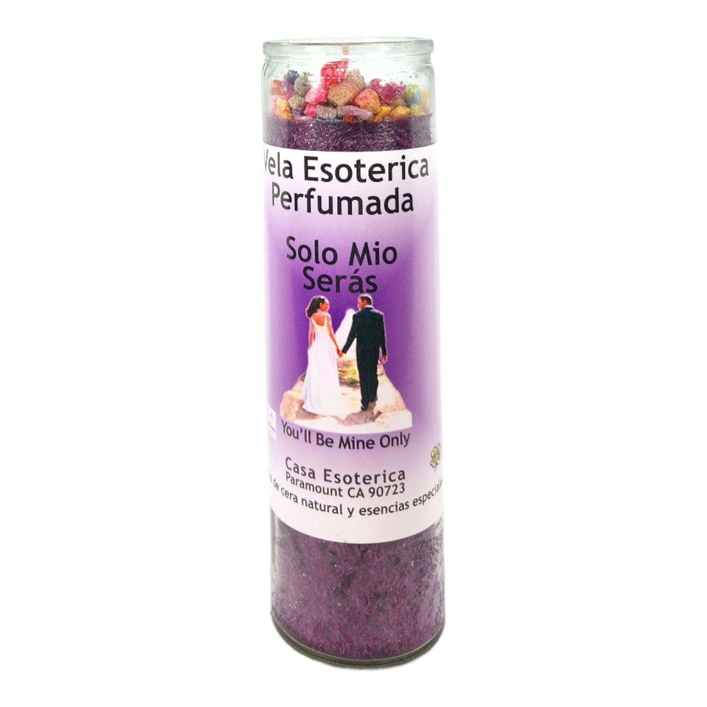 YOU WILL BE MINE ONLY-Palm Wax Spiritual intention Spell Candle-[PURPLE] | Vela Casa Esoterica Perfumada- (SOLO MIO SERAS)