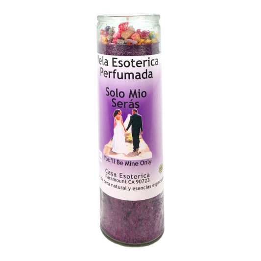 YOU WILL BE MINE ONLY-PALM WAX SPIRITUAL INTENTION SPELL CANDLE-[PURPLE] | VELA CASA ESOTERICA PERFUMADA- (SOLO MIO SERAS)