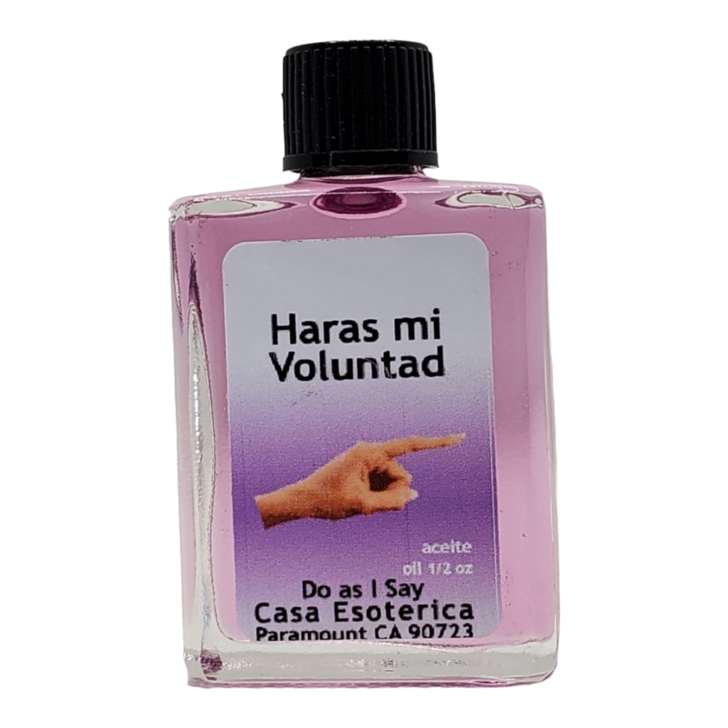 Do As I Say Oil (Haras mi Voluntad Aceite)  - Commanding Spell - For Gaining Power & Control Over Others-0.5 FL OZ