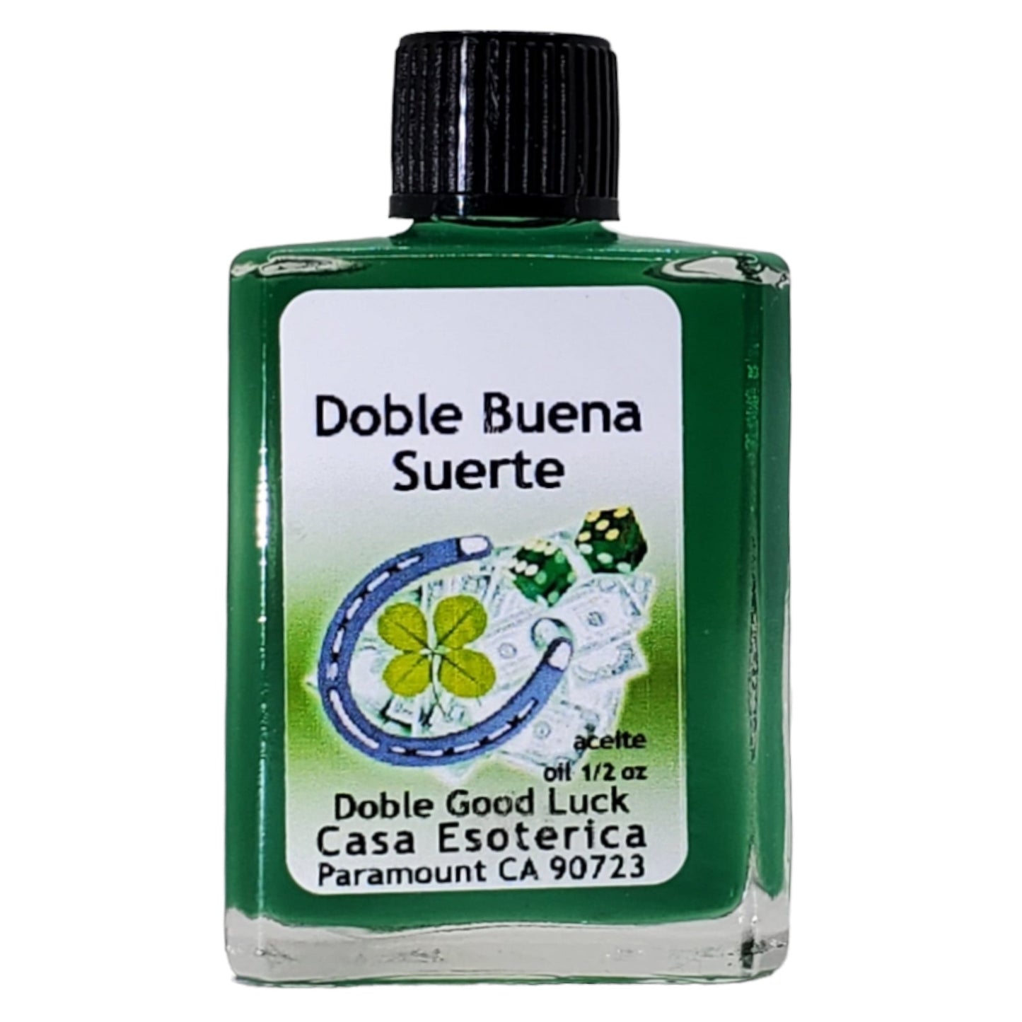 Double Good Luck Oil (Doble Buena Suerte Aceite) - Increase Fortune - Attract Positive Energy & Abundance-0.5 FL OZ