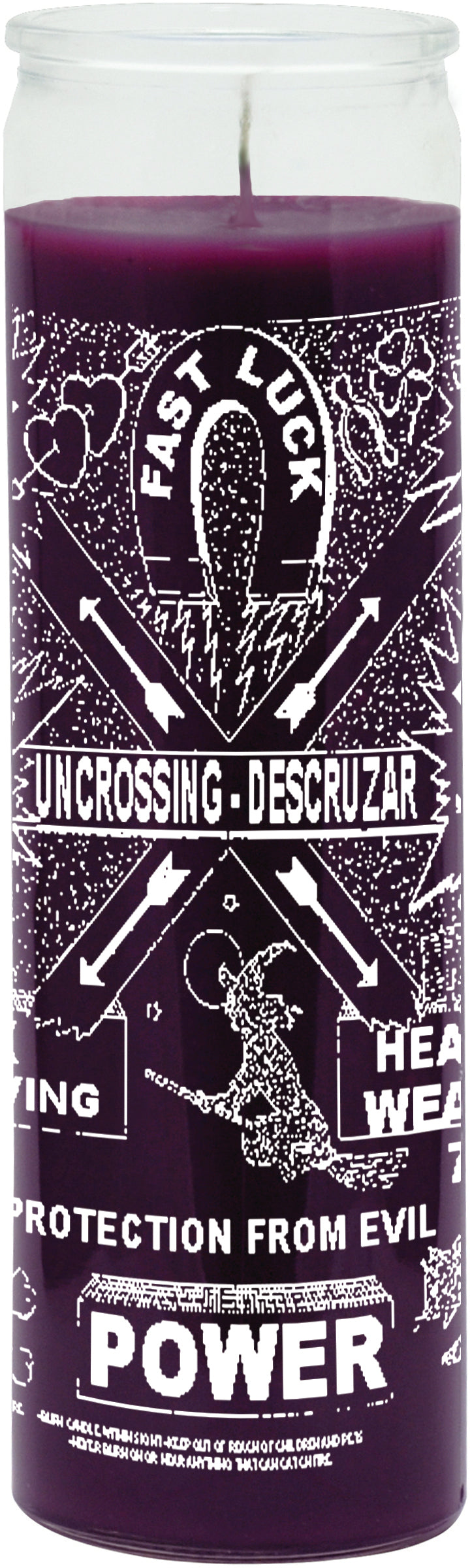 UNCROSSING PURPLE-7 Day Screen Printed Candle